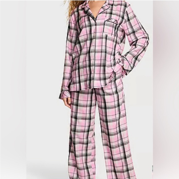Victoria's Secret Other - Victoria's Secret Pink Plaid Women’s Pajama Set L long